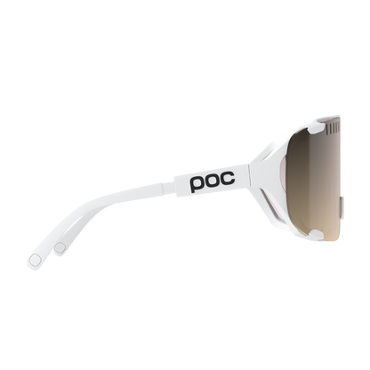 Lunettes POC DEVOUR MID Blanc Verre Clarity Trail Partly Sunny Silver
