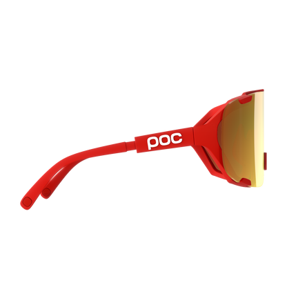 Lunettes POC DEVOUR MID Rouge Verre Clarity Road Partly Sunny Gold