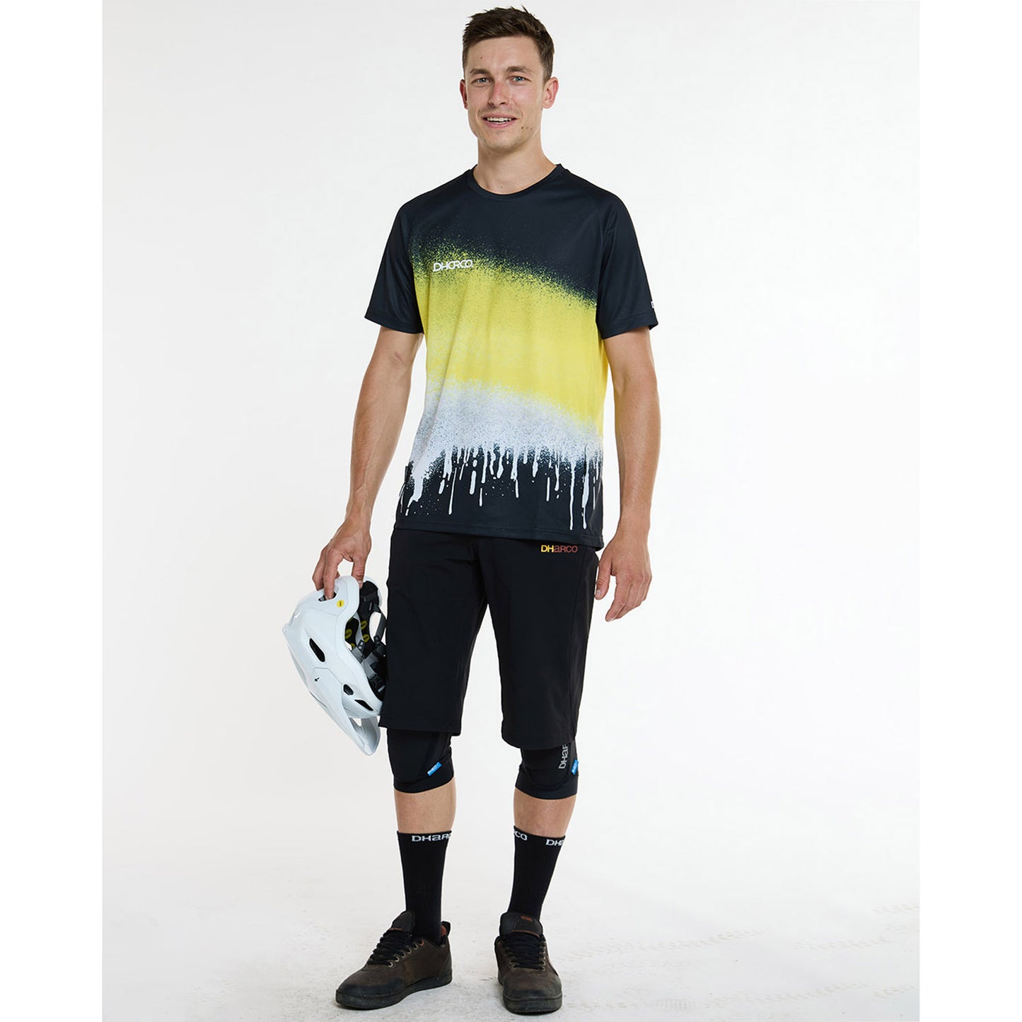 Maillot DHARCO ACID RAIN Manches Courtes Noir/Jaune