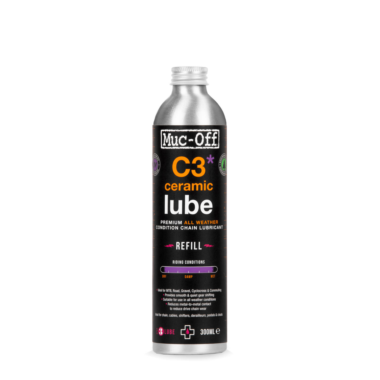 Lubrifiant Céramique Toutes Conditions MUC-OFF C3 ALL WEATHER CERAMIC (300 ml)