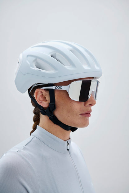 Lunettes POC DEVOUR MID + Blanc Verre Clarity Road Sunny Silver