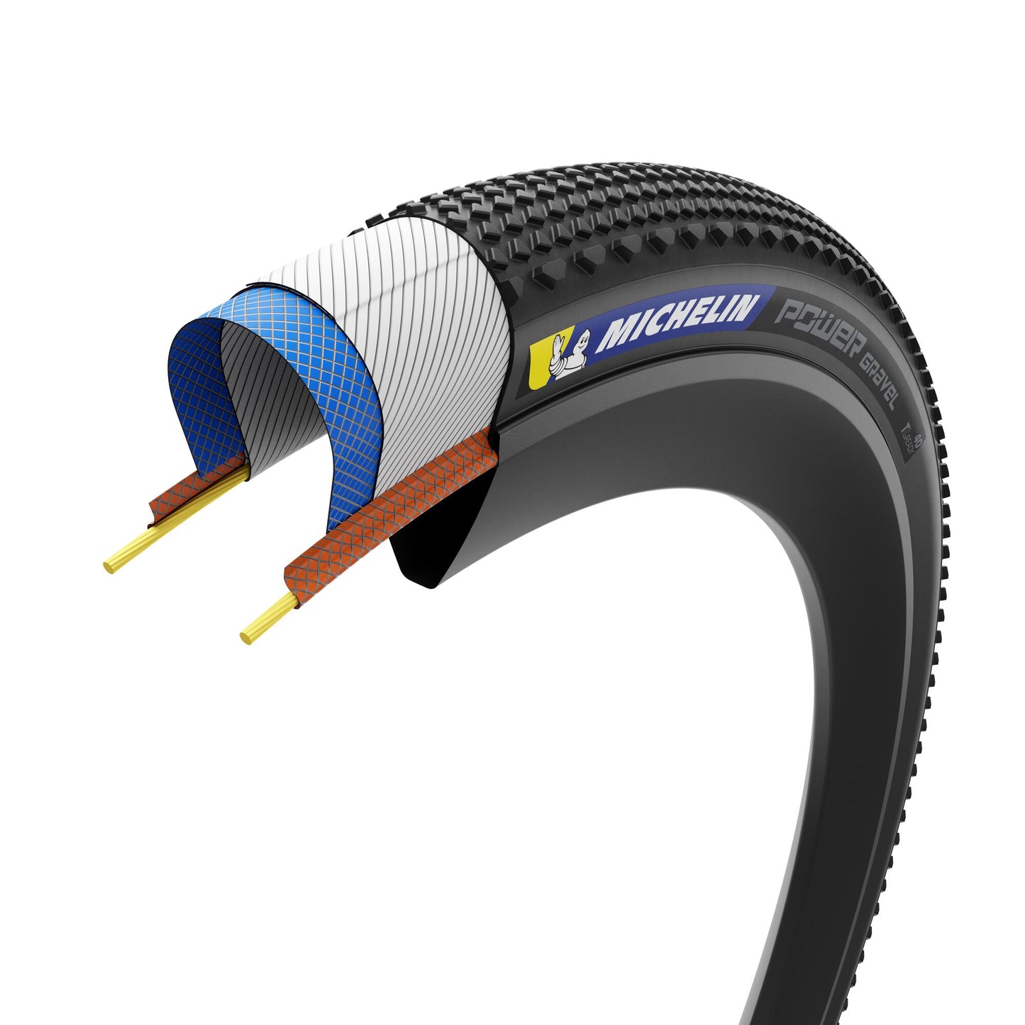 Pneu MICHELIN POWER GRAVEL Competition Line 700x57 Tubeless Ready Marron