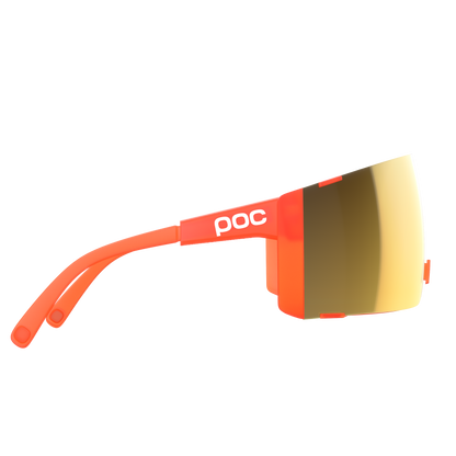 Lunettes POC PROPEL Fluorescent Orange Translucide Verre Clarity Road Sunny Gold