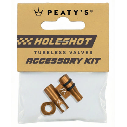 Kit Bouchons et Ecrous de Valves PEATY'S HOLESHOT FAST FLOW Bronze