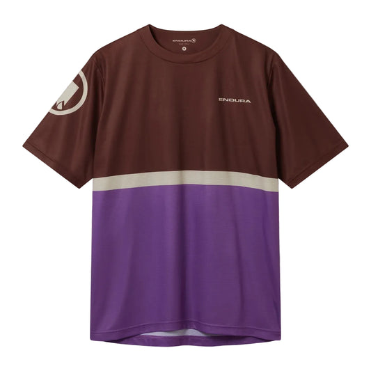 Maillot ENDURA SINGLETRACK CORE TEE II Manches Courtes Marron/Violet