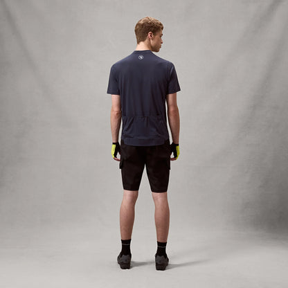 Maillot ENDURA LOOP ZIPPED Manches Courtes Carbon Gris