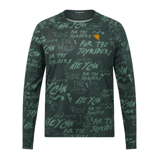 Maillot ENDURA SINGLETRACK PRINT Manches Longues Carbon Vert