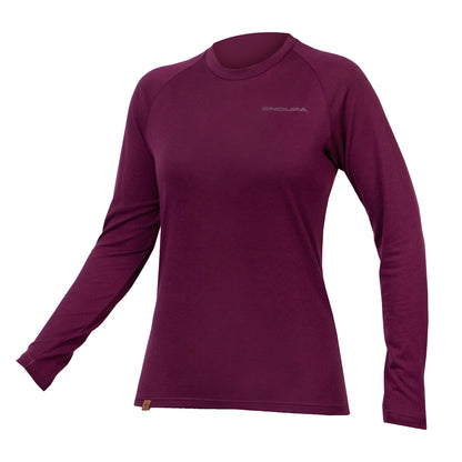 Sous-Vêtement ENDURA BAABAA BLEND Manches Longues Femme Aubergine