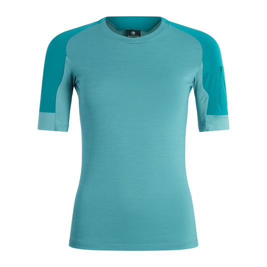 Maillot ENDURA GV500 Femme Manches Courtes Bleu