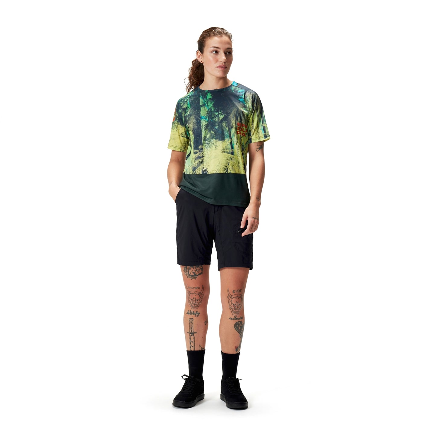 Maillot ENDURA TROPICAL LTD Femme Manches Courtes Vert