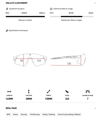 Lunettes RUDY PROJECT ASTRAL SPHERE Crystal Noir Verres POLAR 3FX POLARIZED Multilaser