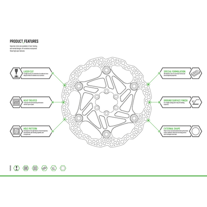 Disque Flottant HOPE X2/E4/V4 6 Trous Rouge