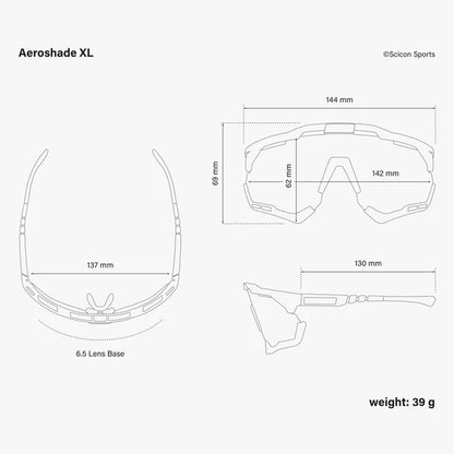 Lunettes SCICON AEROSHADE XL Blanc Iridium Argent