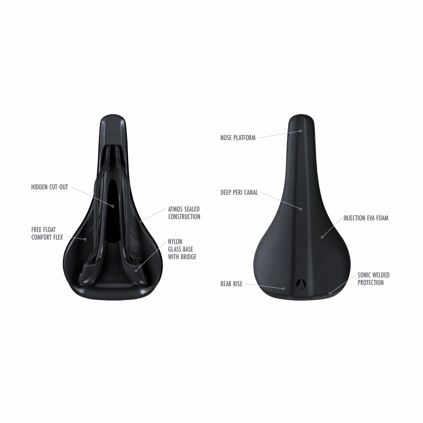 Selle SDG BEL-AIR V3 Rails Lux Alloy Marron/Noir