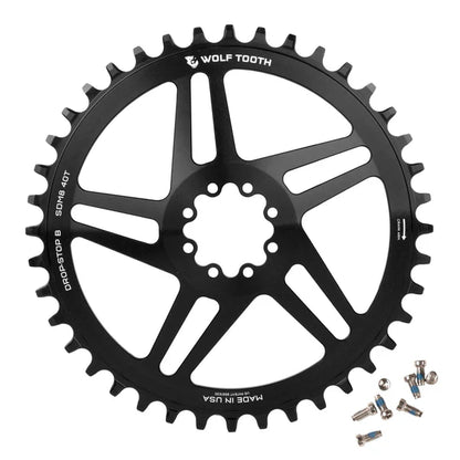 Plateau Mono WOLF TOOTH DROP-STOP ST GRAVEL DM 8 Vis Sram Noir