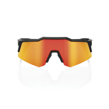 Lunettes 100% SPEEDCRAFT XS Soft Tact Noir Hiper Multilayer Mirror Rouge