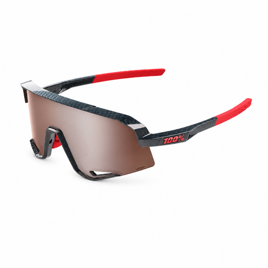 Lunettes 100% SLENDALE Noir Carbon Hiper Mirror Argent