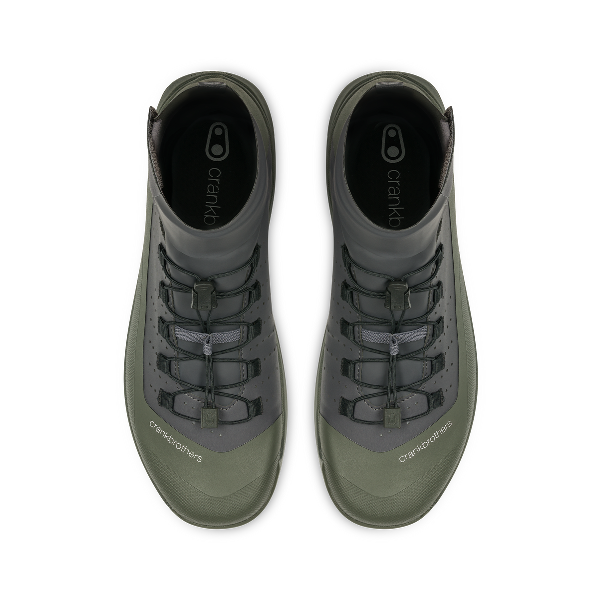 Chaussures VTT CRANKBROTHERS STAMP TRAIL SPEEDLACE SEAL Gris/Vert - vue de dessus