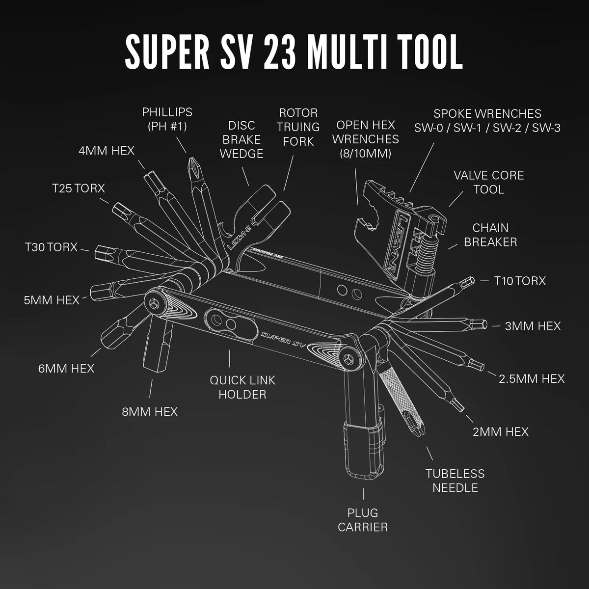 Multi-Outils LEZYNE SUPER V23