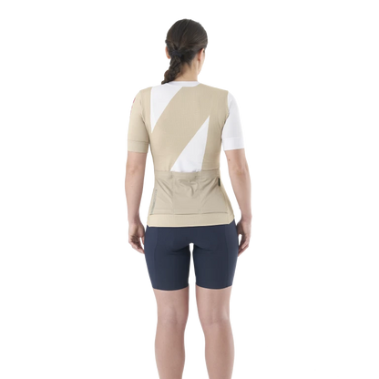 Maillot MAVIC AKSIUM GRAPHIC Manches Courtes Femme Beige