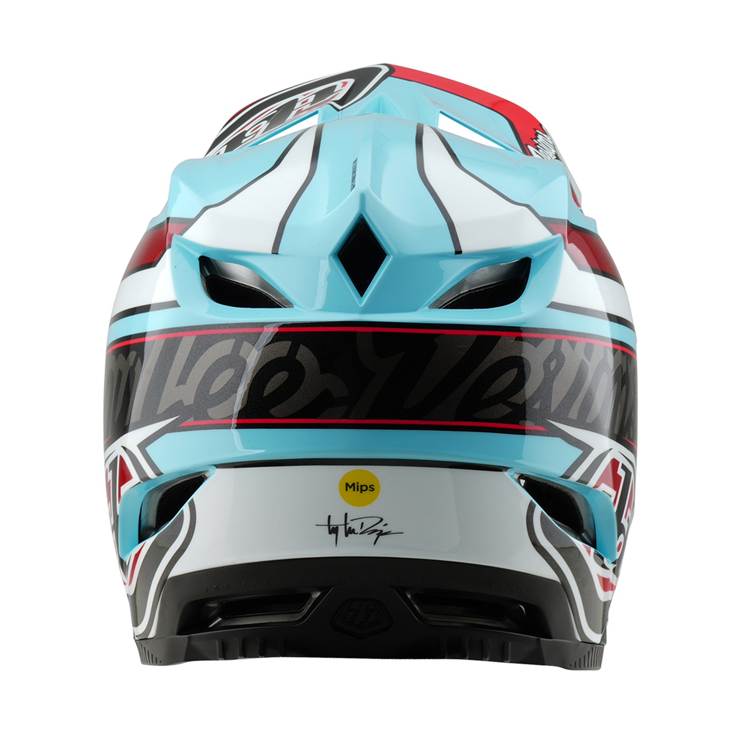 Casque VTT TROY LEE DESIGNS D4 POLYACRYLITE MIPS LINEAR Bleu