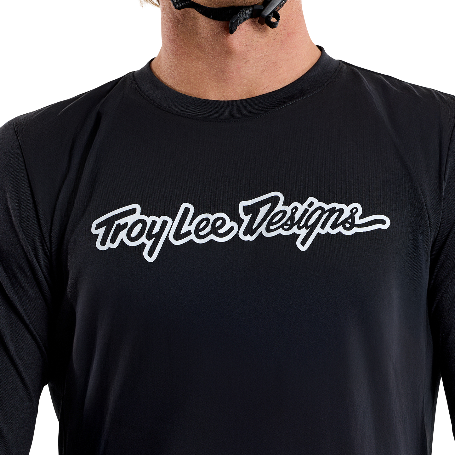Maillot TROY LEE DESIGNS SKYLINE RIDE TEE SIGNATURE Manches Longues Noir