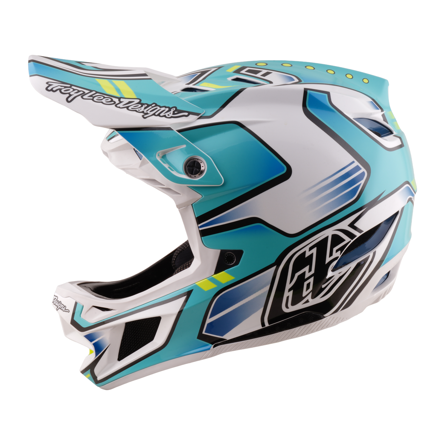 Casque VTT TROY LEE DESIGNS D4 COMPOSITE MIPS CREST REAL Vert