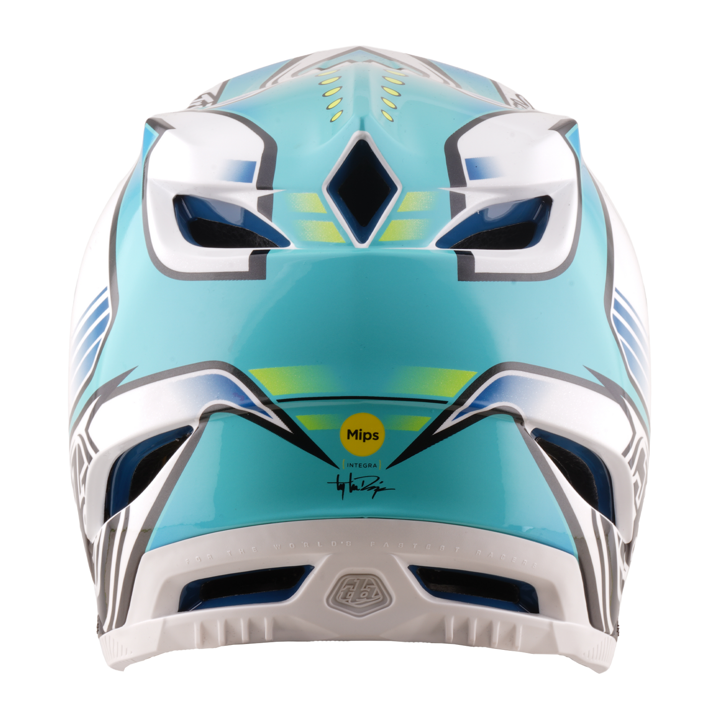 Casque VTT TROY LEE DESIGNS D4 COMPOSITE MIPS CREST REAL Vert