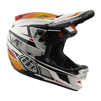Casque VTT TROY LEE DESIGNS D4 COMPOSITE MIPS LINED UP Blanc
