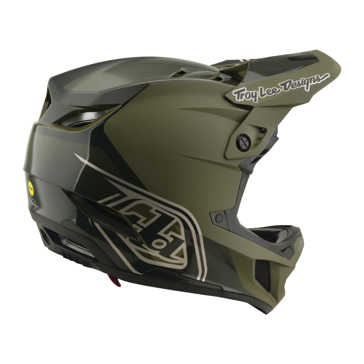 Casque VTT TROY LEE DESIGNS D4 POLYACRYLITE MIPS SHADOW BEETLE Kaki
