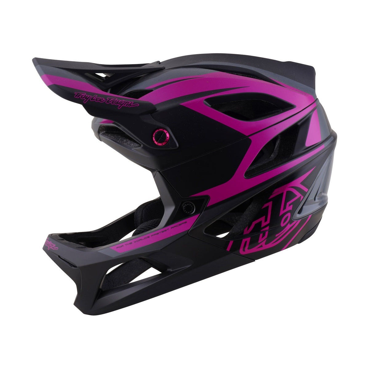 Casque VTT TROY LEE DESIGNS STAGE 2 HIGH VIZ Gris/Neon Fuschia