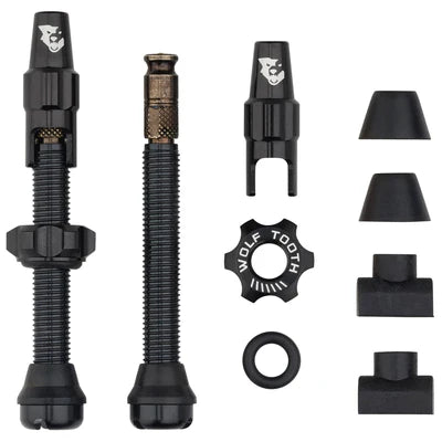 Lot de 2 Valves Tubeless WOLF TOOTH CLIK VALVE Noir