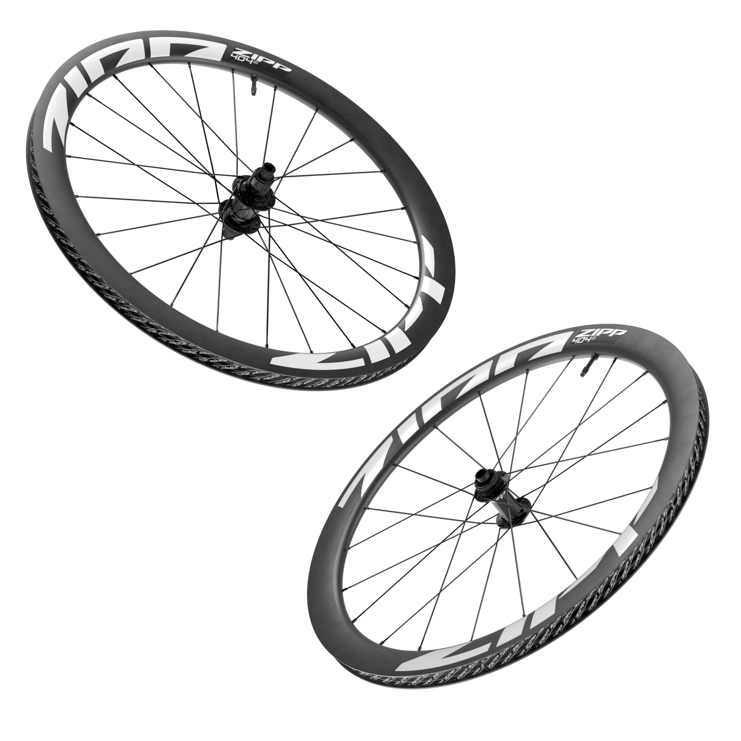 Paire de Roues ZIPP 404 S A1 Tubeless Ready (Center Lock) Noir/Blanc