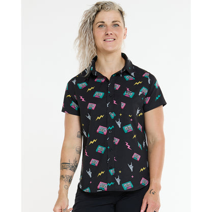 Chemise Technique DHARCO TECH PARTY MIX TAPE Femme Noir