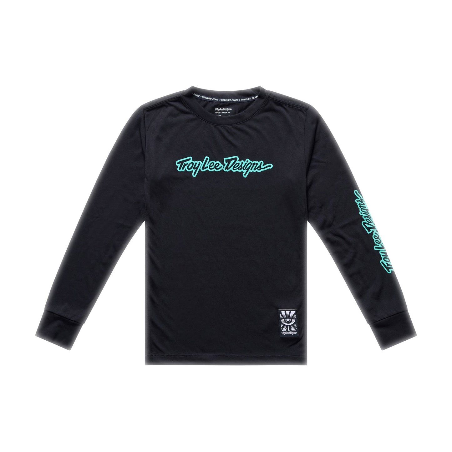 Maillot TROY LEE DESIGNS SKYLINE RIDE SIGNATURE Junior Manches Longues Noir/Vert