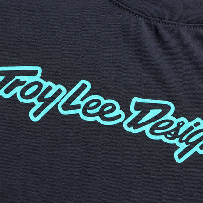 Maillot TROY LEE DESIGNS SKYLINE RIDE SIGNATURE Junior Manches Courtes Noir/Turquoise