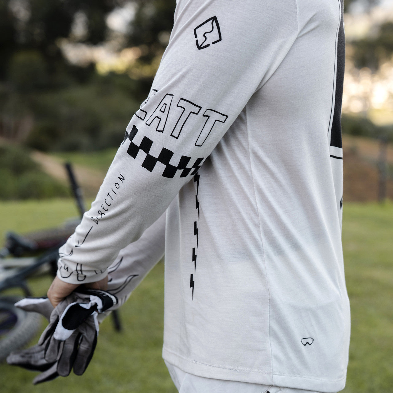 Maillot LEATT MTB GRAVITY 3.0 Manches Longues Blanc
