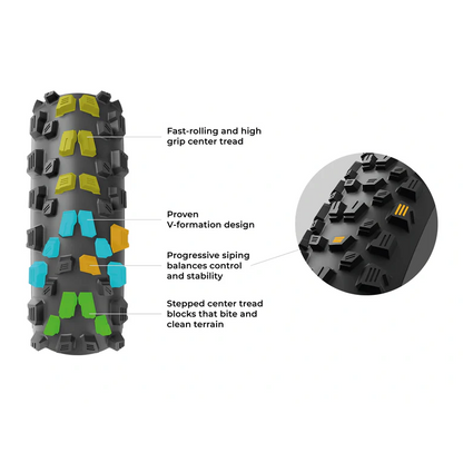 Pneu VITTORIA AGARRO TRAIL 27.5x2.60 4C Graphene 2.0 Tubeless Ready Souple Noir