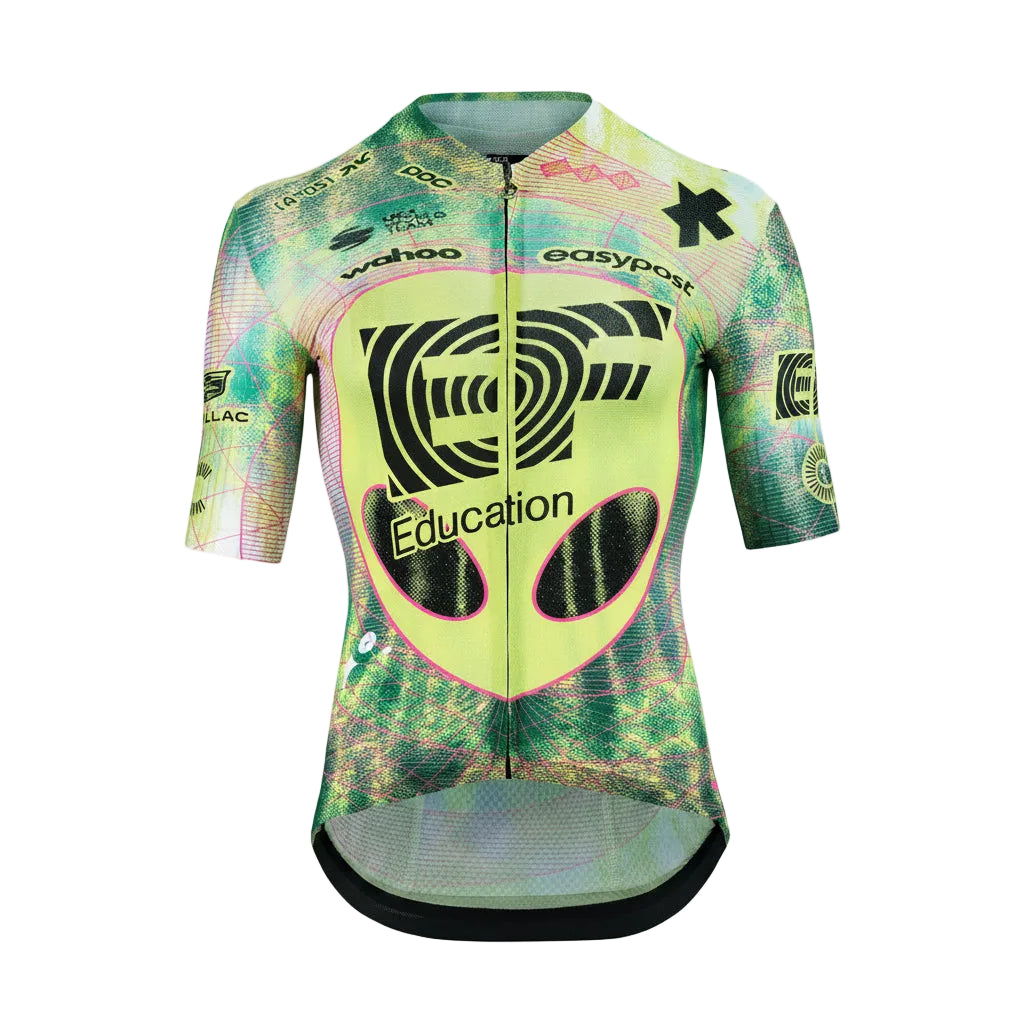 Maillot ASSOS EQUIPE RS S11 EDUCATION FIRST CLOSE ENCOUNTER Manches Courtes Vert/Jaune