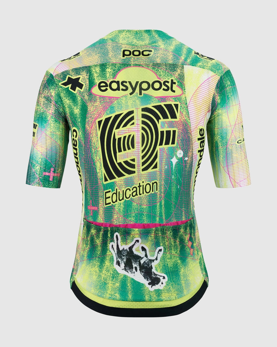 Maillot ASSOS EQUIPE RS S11 EDUCATION FIRST CLOSE ENCOUNTER Manches Courtes Vert/Jaune
