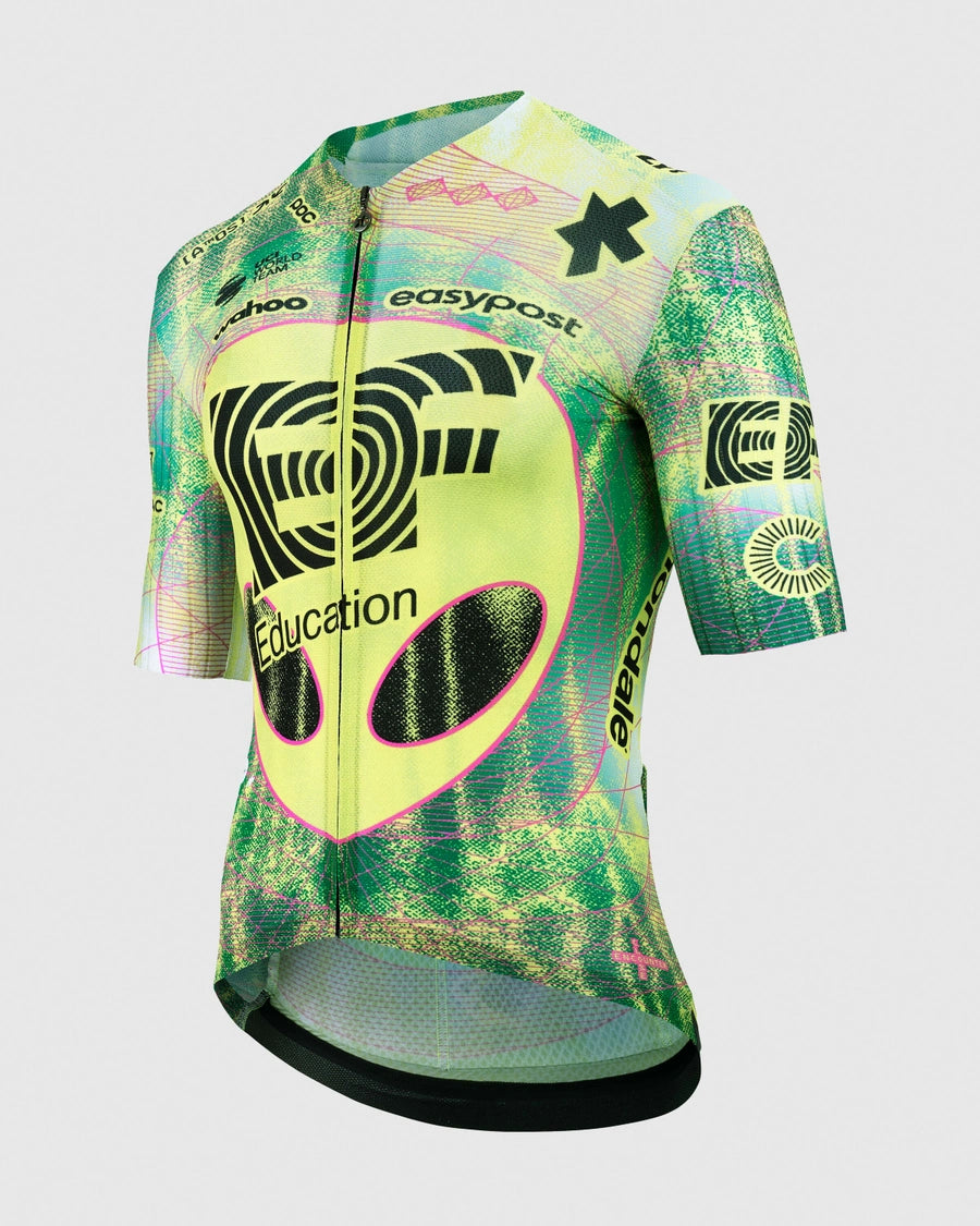 Maillot ASSOS EQUIPE RS S11 EDUCATION FIRST CLOSE ENCOUNTER Manches Courtes Vert/Jaune