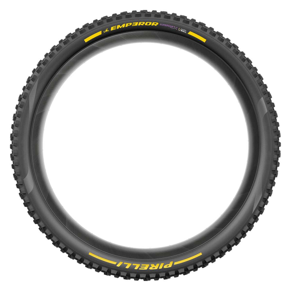Pneu PIRELLI SCORPION EMPEROR 29x2.40 Supersoft HardWall Tubeless Ready Souple Noir/Jaune Team Edition