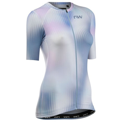 Maillot NORTHWAVE  BLADE Femme Manches Courtes Rose/Bleu