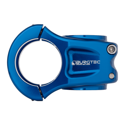 Potence BURGTEC ENDURO MK3 Bleu — vue de profil