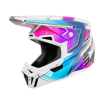Casque BMX SHOT LITE Racing White Pink Pearly