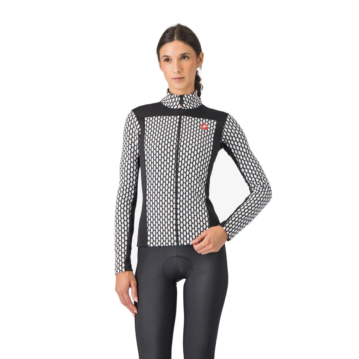 Maillot CASTELLI SFIDA 2 Femme Manches Longues Noir/Blanc