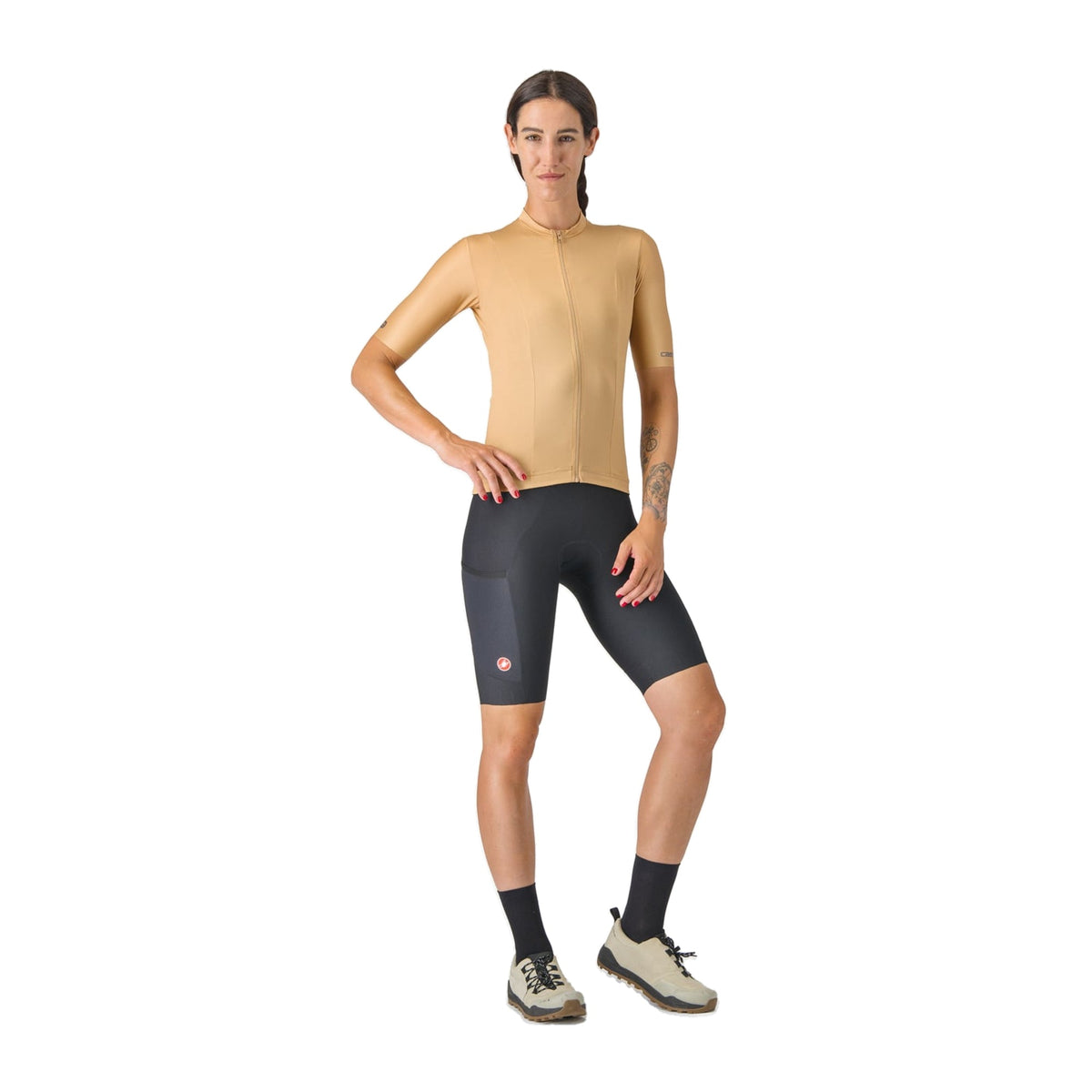 Maillot CASTELLI UNLIMITED Femme Manches Courtes Marron