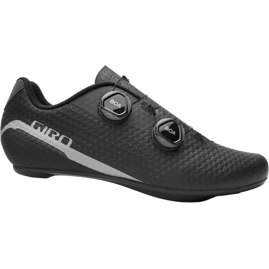 Chaussures Route GIRO REGIME Noir — profil extérieur sur fond blanc