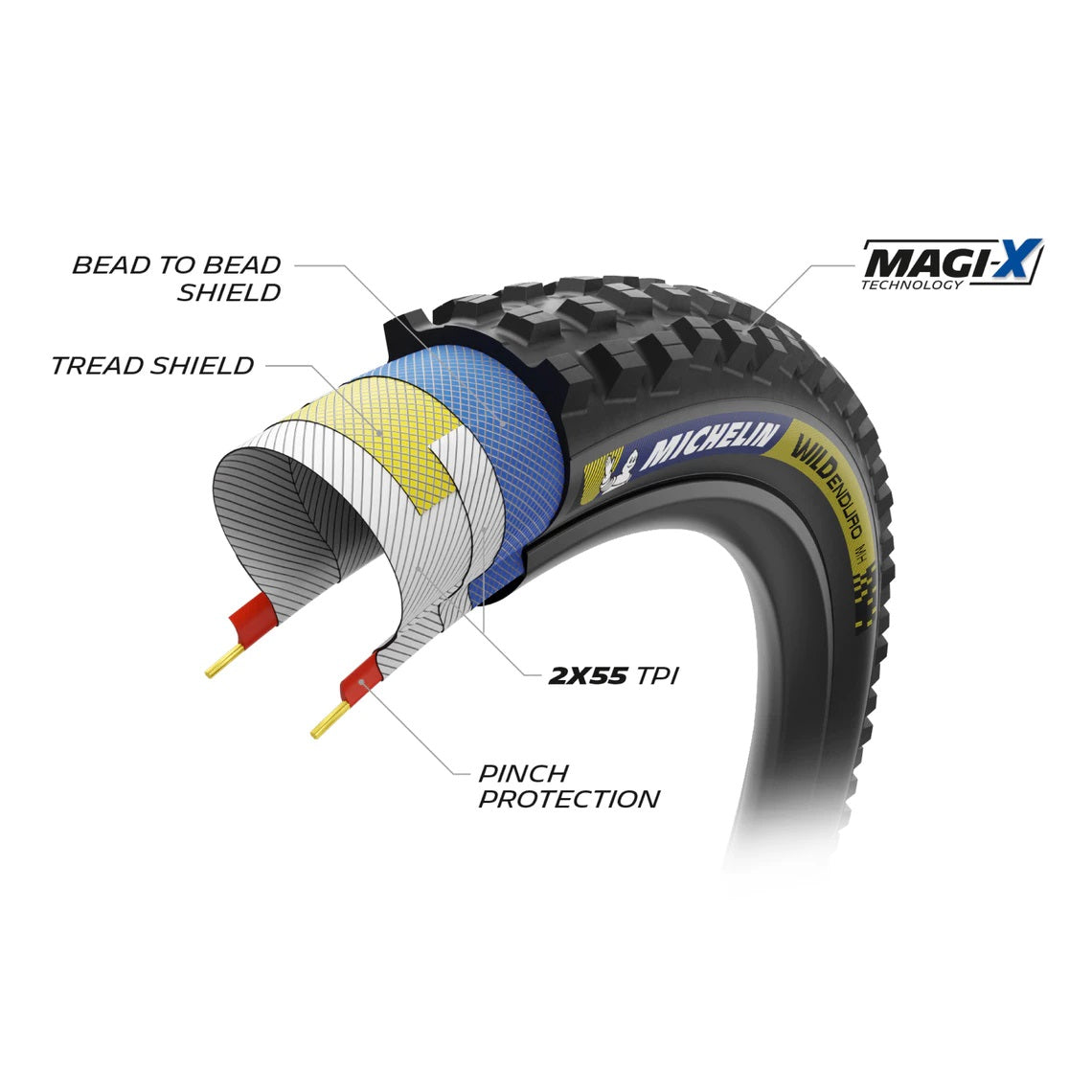 Pneu MICHELIN WILD ENDURO MS Racing Line 29x2.40 Tubeless Ready Souple