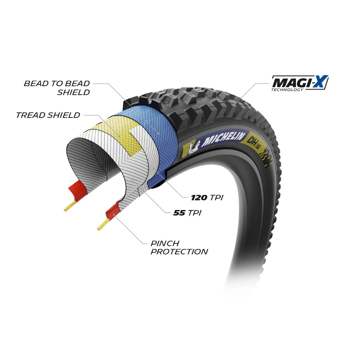 Pneu MICHELIN DH16 Racing Line 29x2.40 Tubeless Ready Souple